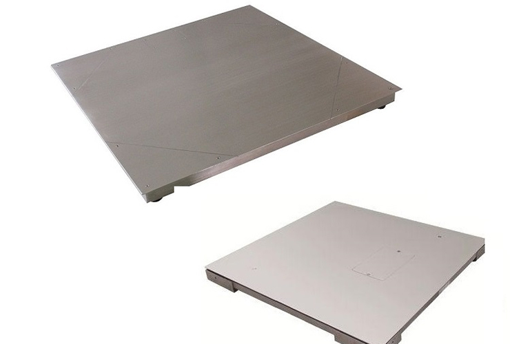 Checkered stainless steel platform scale