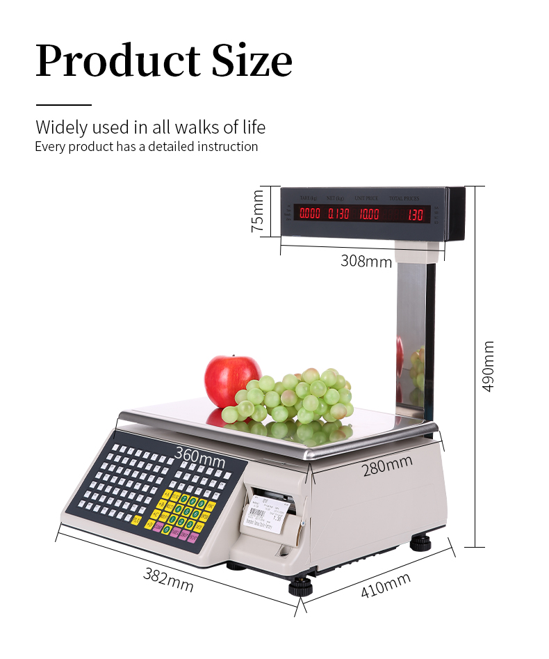 price computing label printing scale