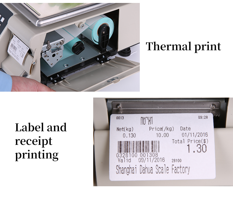 price computing label printing scale